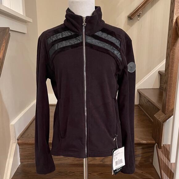 Obermeyer Women’s Ariadne Black Fleece Jacket Size Small NWT - Picture 3 of 10